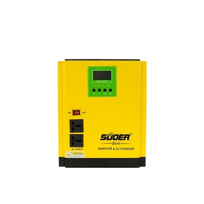 90% SUOER 3000va 24V two in one lcd display pure sine waveform inverter with ac charger hybrid solar inverter
