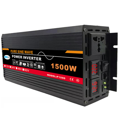 Aluminum Shell 1500w 12V 24V 48V 60V DC To AC 220V/110V Low Frequency Power Inverter With Charger